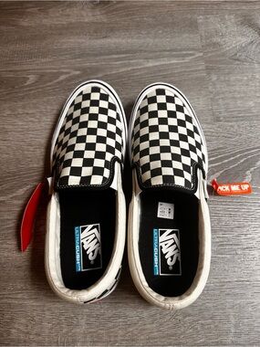 Vans Checkerboard Slip-On Sneakers - Black & White ultra Cush lite
